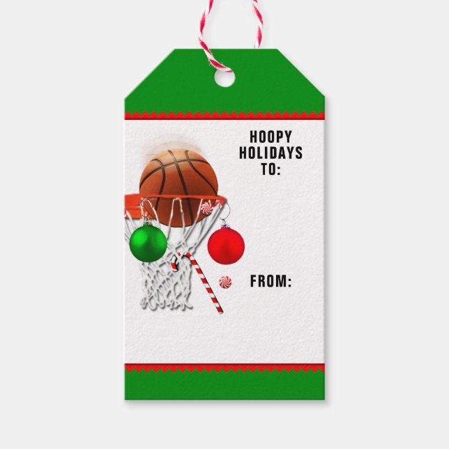 Basketball Geschenkanhänger (Vorderseite)
