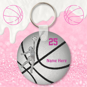 Basketball-Geschenke für das Mädchen-Team Schlüsselanhänger