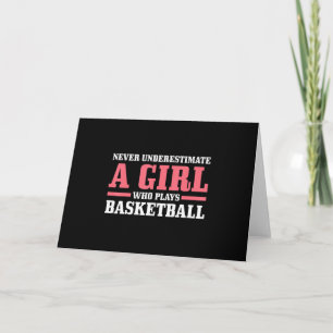 Basketball-Geschenke für Mädchen und Jungen Karte