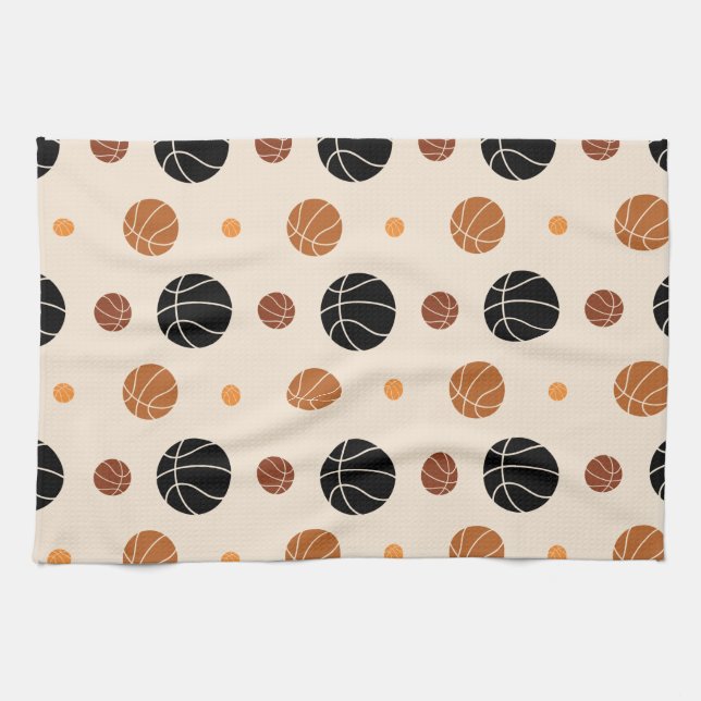 Basketball, Geschenkmuster Geschirrtuch (Horizontal)