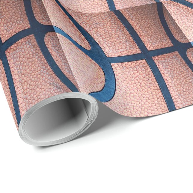 Basketball Geschenkpapier (Rolleneckpunkt)