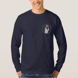 Basketball gestickter langer Hülsen-T - Shirt