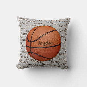 Basketball-gezogener Textwurfkissen Kissen