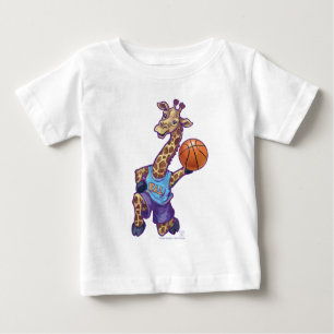 Basketball Giraffe Säugling T - Shirt