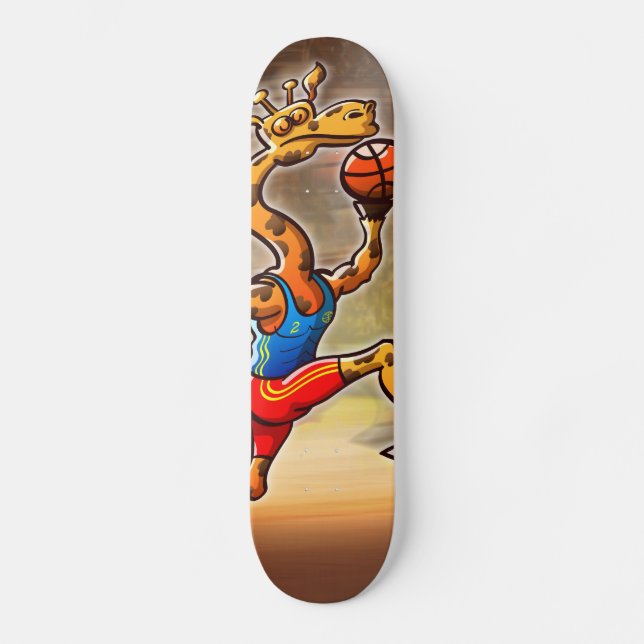 Basketball-Giraffe Skateboard (Vorderseite)