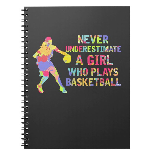 Basketball Girl Colorful Athlete Notizblock (Vorderseite)