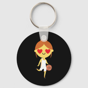 Basketball Girl Emoji Schlüsselanhänger