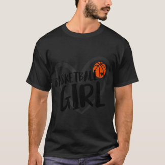 Basketball-Girl-Herz T-Shirt