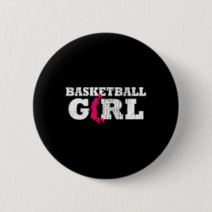 Basketball Girl Player Silhouette Sportgeschenk Button