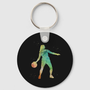 Basketball Girl Playing Schlüsselanhänger