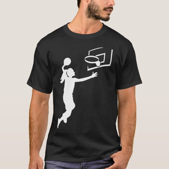Basketball Girl Woman Bball T-Shirt (Vorderseite)