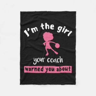 Basketball Girl Your Coach warnt Sie vor Fleecedecke