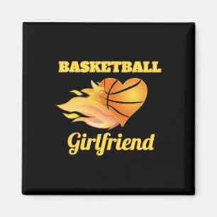 Basketball Girlfriend Fiery Heart Basketball Gesch Magnet