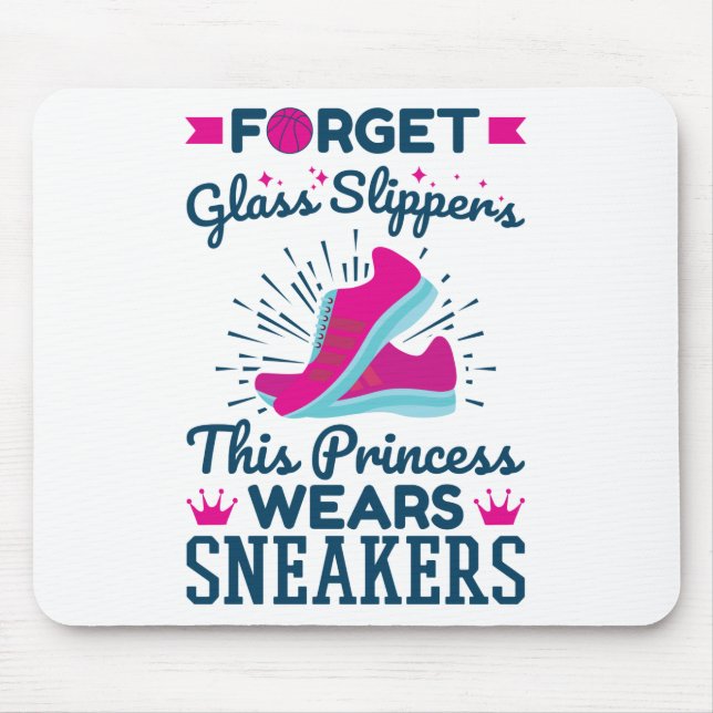 Basketball Girls Diese Prinzessin trägt Sneakers Mousepad (Vorne)