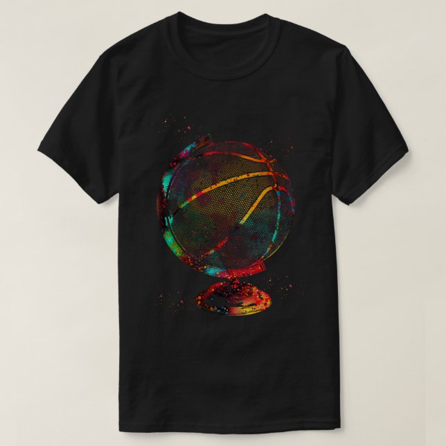 Basketball-Globus 5 T-Shirt (Design vorne)