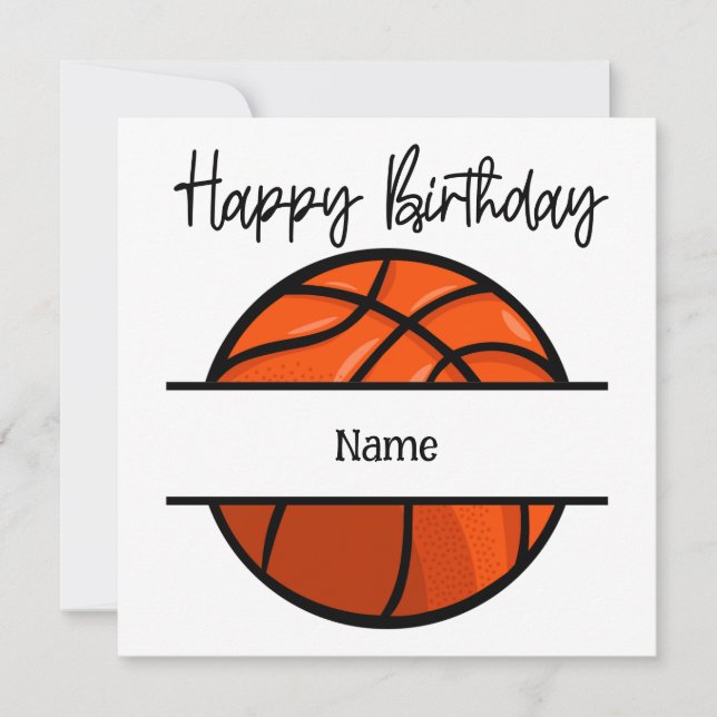 Basketball Glückwunsch Geburtstag zum Spieler mit  Karte (Vorderseite)