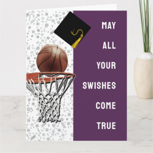 Basketball Glückwunschs Viel Glück Abschluss Card Karte