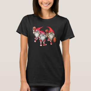 Basketball-Gnome Tomte Skandinavisch Drei Garten T-Shirt