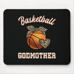 Basketball Godmutter Bandana Leopard Herz Fans Mo Mousepad