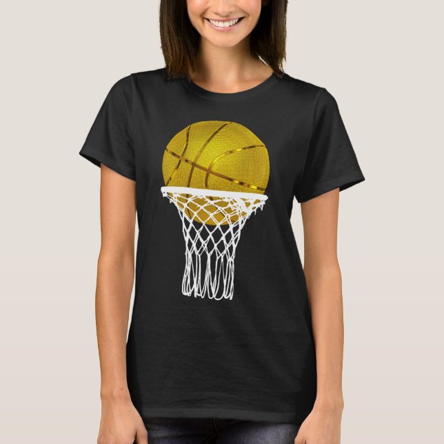 Basketball Gold Bball Trophäe Sport Lover Geschenk T-Shirt (Vorderseite)