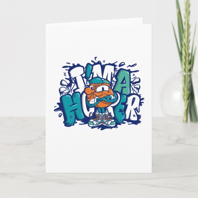 BASKETBALL GRAFFITI KARTE (Vorderseite)