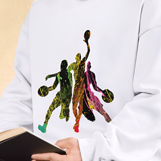 Basketball-Graffiti-Silhouette T-Shirt (Von Creator hochgeladen)