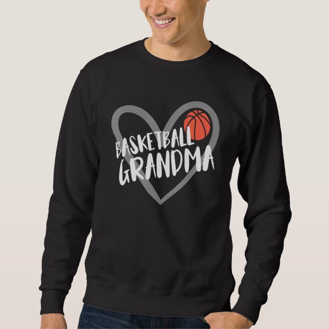 Basketball Grandma Heart Sweatshirt (Vorderseite)