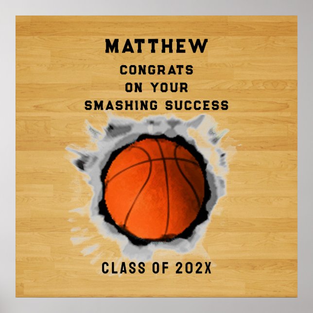 Basketball Gratulation Poster (Vorne)