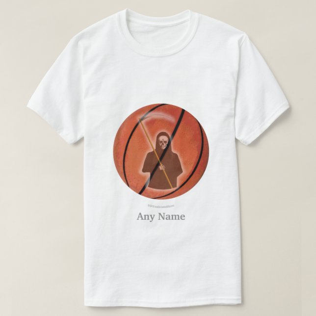 Basketball-Grill-Sensenmann T-Shirt (Design vorne)