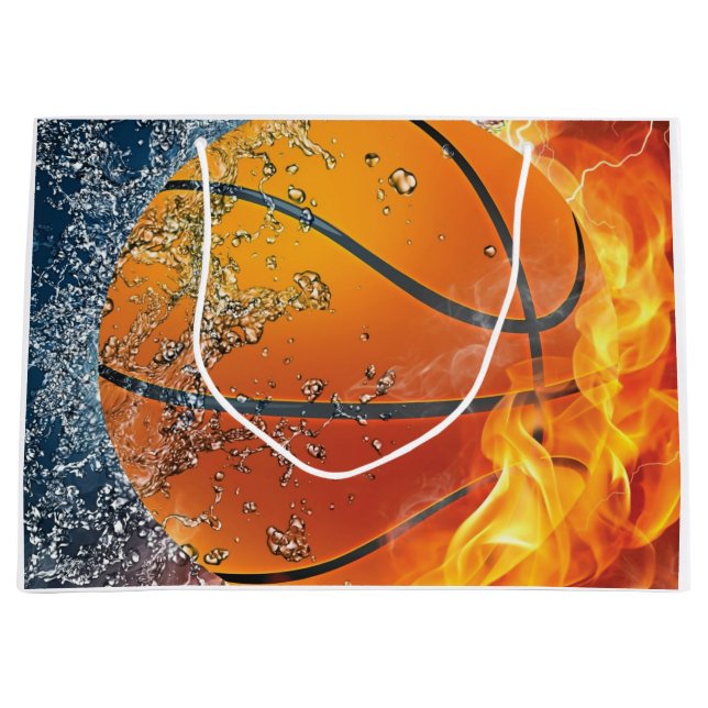 Basketball Große Geschenktüte (Vorderseite)