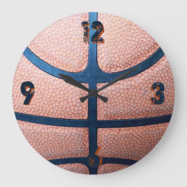 Basketball Große Wanduhr (Vorderseite)