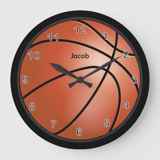 Basketball Große Wanduhr (Vorderseite)
