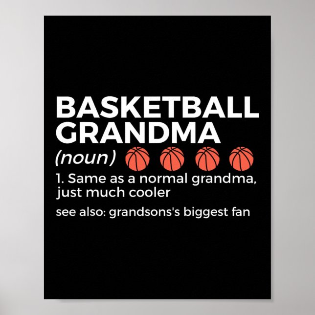 Basketball Großmutter Definition Großmutter Poster (Vorne)