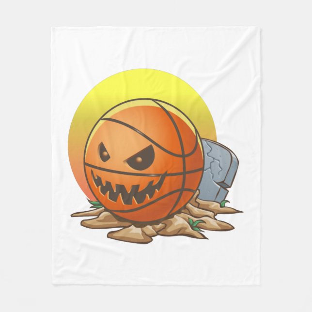Basketball Halloween Fleecedecke (Vorderseite)