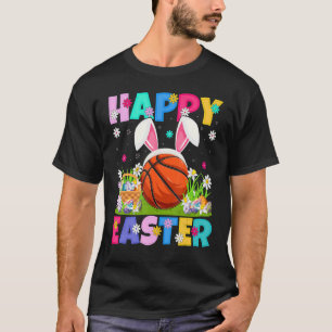 Basketball Happy Osterfest Bunny Basketball Ostern T-Shirt