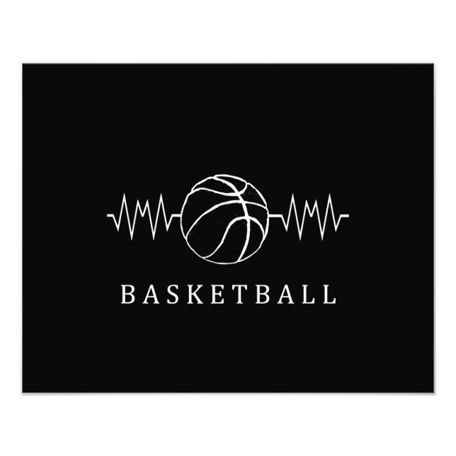 Basketball-Heartbeat 2 Fotodruck (Vorne)