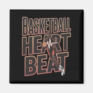 Basketball Heartbeat - Basketball Breaker - Gelass Magnet