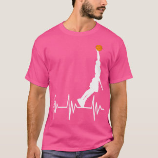 Basketball Heartbeat Dunk Grafische Männer Frauen  T-Shirt