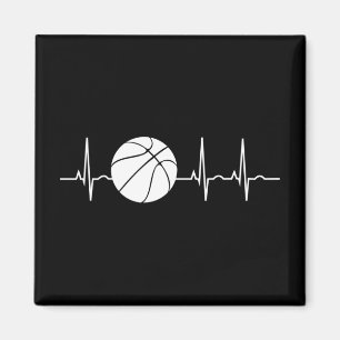 Basketball Heartbeat Ekg Basketballtrainer Magnet