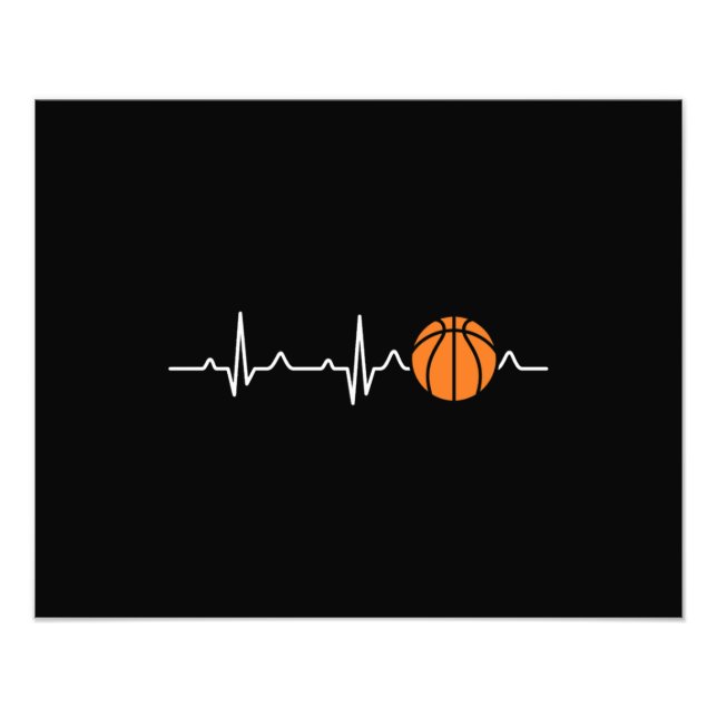 Basketball Heartbeat Fotodruck (Vorne)