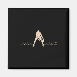 Basketball Heartbeat Geschenk für den Spieler 1 Magnet