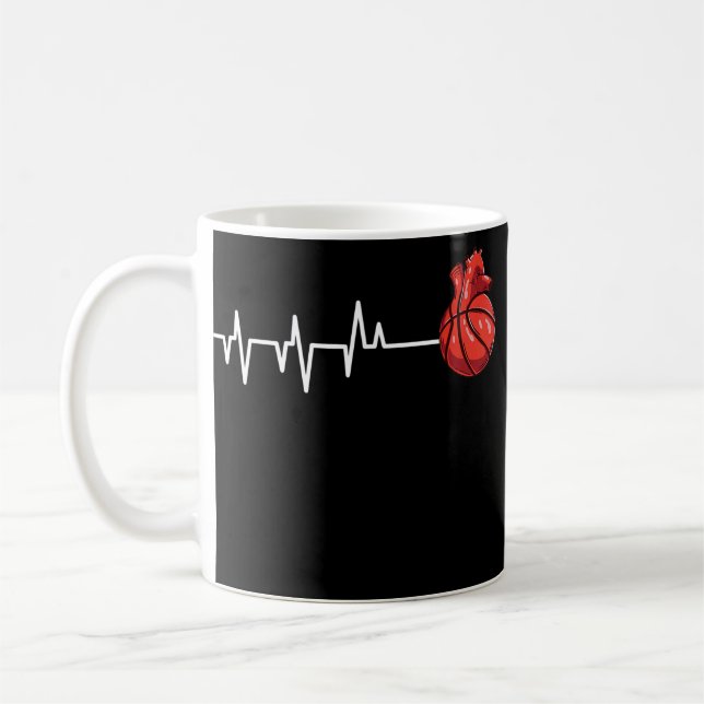 Basketball Heartbeat  Kaffeetasse (Links)