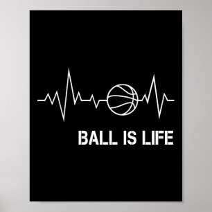 Basketball Heartbeat Mein Leben Baller spielen Poster