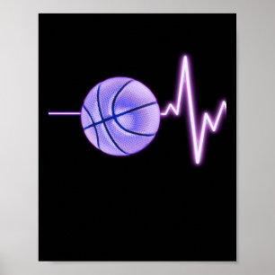 Basketball Heartbeat - Neuester Funny Basketball Poster