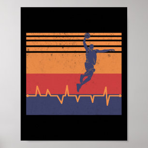 Basketball Heartbeat Poster