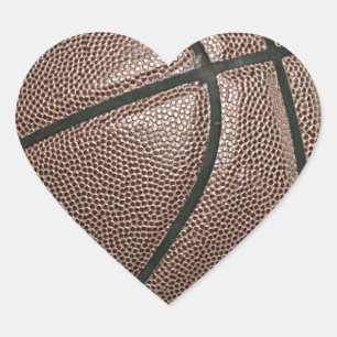 Basketball Herz-Aufkleber