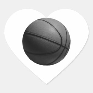 Basketball Herz-Aufkleber