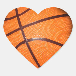 Basketball Herz-Aufkleber