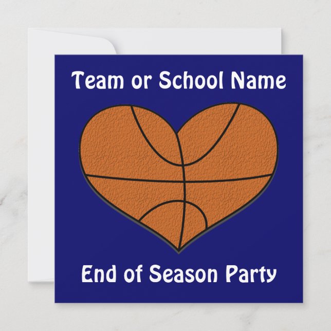 Basketball-Herz-Einladung Einladung (Vorderseite)