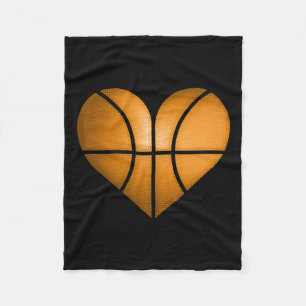 Basketball Herzdesign Funny Gift für Valentine Fleecedecke